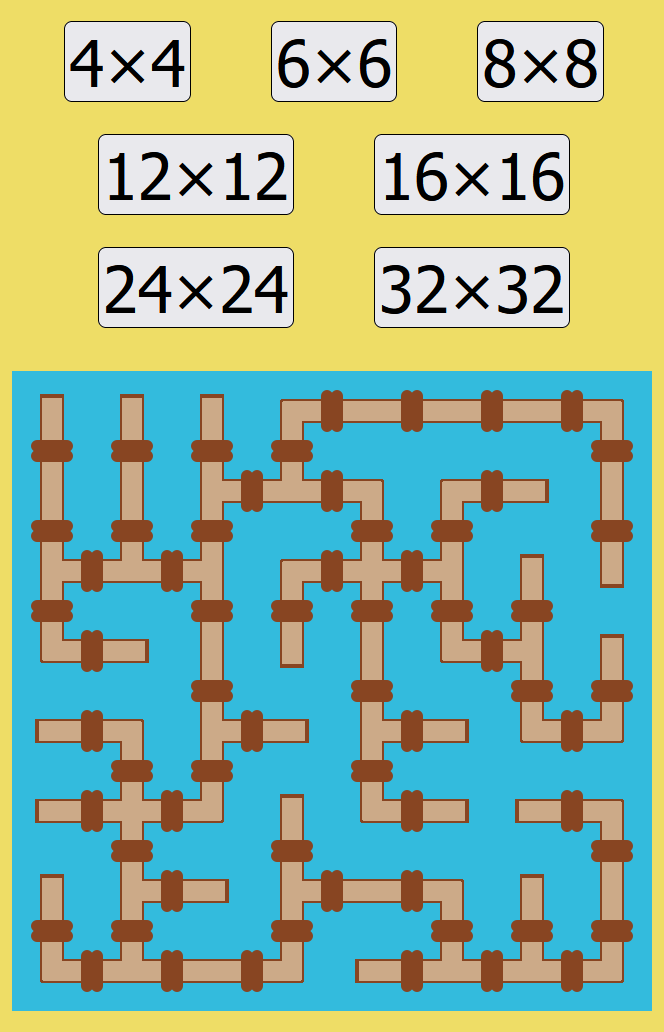 screenshot of maze game